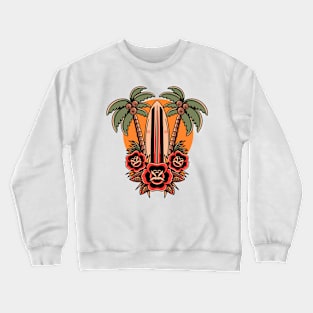 oldschool palm tattoo Crewneck Sweatshirt